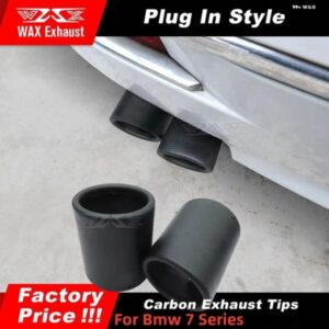 1個 89MM BMW 7シリーズ AK Mロゴ付き カーアクセサリー カーボン エキゾーストチップ マットグロスブラック マフラー パイプ ノズル