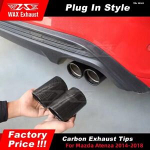 1個 82MM インレット カーボン マフラー 車 カスタム アクセサリー マフラー マツダ アテンザ 2014-2018 AKロゴ付き