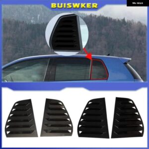 カーボン リアウィンドウシャッターカバー トリム ウィンドウルーバー サイドベント フォルクスワーゲン VW ゴルフ 6 MK6 2008-2012 オートデコレーション
