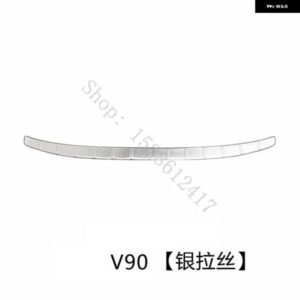 ボルボ V90 / V90 CC 2017~2025 カーアクセサリー ステンレス リア バンパー プロテクター シル トランク トレッドプレート トリム - black