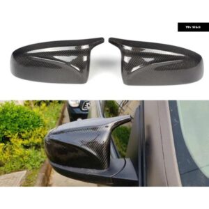 1ペア M スタイル カーボンルック ブラック リアビューサイドミラー カバー キャップ BMW X5 E70 X6 E71 2007- 2013 貼り付け