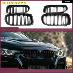 1ペア グロスブラック フロント グリル / グリル キドニー BMW 3シリーズ F30 F31 F35 2012-2017 カー スタイリング
