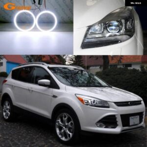 フォード エスケープ クーガ II 2013 2014 2015 キセノン ヘッドライト 超高輝度 COB LED エンジェルアイキット ハローリングライト