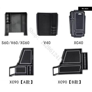 ボルボ V40/XC60/90/S60/V60 2013 2014 2015~2021 車用センター アームレスト 収納 ボックス 収納 グローブケース トレイコンテナ アクセサリー - V40　2013-2018