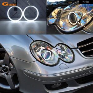 メルセデスベンツ C クラス W203 C230 C320 C350 C55 C32 2001-2007 キセノン ヘッドライト 超高輝度CCFLエンジェルアイ ハローリング