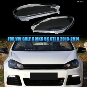 ヘッドライト ランプシェード VW ゴルフ 6 MK6 GTI R 2010-2014 クリアカバー ヘッドライト シェル ランプシェード レンズ ヘッドライト