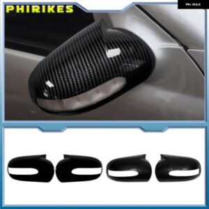 ミラー カバー ステッカー 簡単取り付け ブラック メルセデスベンツ E C クラス W211 W203 2001-2007 自動車アクセサリー