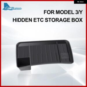 滑り止めセンター コンソール スクリーンティッシュ隠しETC 収納 ボックス アクセサリー オーガナイザー ボックス TESLA MODEL 3 MODEL Y車 - White