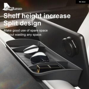 滑り止めセンター コンソール スクリーンティッシュ隠しETC 収納 ボックス アクセサリー オーガナイザー ボックス TESLA MODEL 3 MODEL Y車 - Black