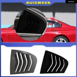 車用リアウィンドウシャッターカバー トリム ウィンドウルーバー サイドベント ABS トリム アクセル ブラック BMW 3シリーズ F30 318I 320I 325I 2013-2019