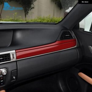 リアルソフトカーボン ステッカー レクサス GS 2012 - 19 LHD RHD カーコパイロットセンター コンソール パネル - For　LHD　Black　Carbon