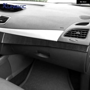 リアルソフトカーボン ステッカー ルノー フルエンス メガーヌ RS 2009 - 14 LHD RHD インストルメント パネル ストリップ トリム - Type　A　For　RHD　Black