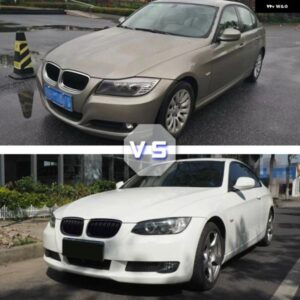 ルックカー グリル フロントキドニーグロッシー2ラインダブルスラット BMW 3シリーズE90 E91 2009 - 12カー スタイリング - Gloss　Black