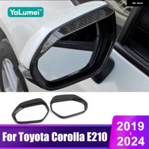 トヨタ カローラ E210 2019 - 24 ハイブリッドカー バックミラー アイブロウ レイン プロテクター カバー アクセサリー