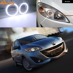 マツダ 5 マツダ 5 プレマシー CW 2010 - 15 超高輝度 COB LED エンジェルアイキット ハローリング カーアクセサリー