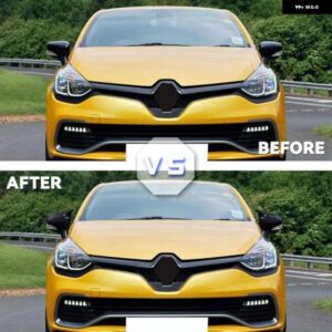 ルノー クリオ 4 MK4 車ドアサイドバックミラー カバー サイドミラー キャップ ステッカー トリム - Bright　black