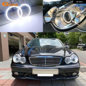 メルセデスベンツ C クラス W203 C230 C320 C350 C55 C32 デイライト 超高輝度 COB LED エンジェルアイキット ハローリング