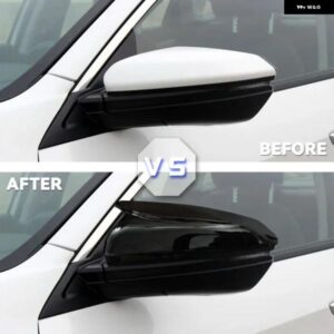 1ペア 車用バックミラー カバー 光沢ブラック/カーボン サイドドアミラー カバー ホンダ シビック 10TH 2016 - 20 - Bright　black