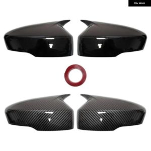 三菱 エクリプスクロス 2018-2023 サイドドア バックミラー カバー キャップ トリム シェル ステッカー カー スタイリング アクセサリー パーツ - Carbon　Look