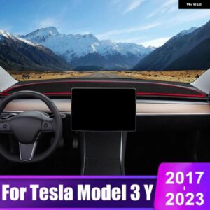 テスラ モデルY モデル3 2017 - 23 車用 ダッシュボード カバー 計器デスク サンシェード マット パッド アクセサリー