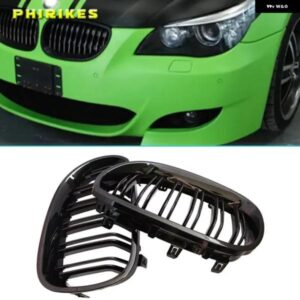 フロント バンパー レーシング M5 グリル グロッシーブラック クローム カーボン M グリル BMW 5シリーズ E60 E61 2004-2009 530I 535I 540I アクセサリー