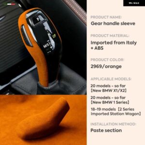 車用 ギア シフト ノブカバー BMW X1 F48 X2 F39 2020-2022 1シリーズ 2シリーズ ステッカー トリム スタイリング アクセサリー - イタリア - for　BMW　Blue