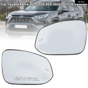 トヨタ RAV4 2019 - 23 US バージョン ブラインド スポットヒーター付き バックミラー ガラスレンズ サイドミラー アクセサリー