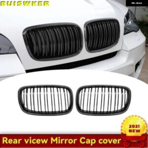 ルック カー グリル グリル フロント キドニー 光沢 2ライン ダブルスラット BMW X5 E70 2007-2013 X6 E71 E72 2008-2014 カーアクセサリー