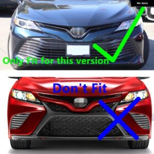 車用光沢ブラックフロント ヘッドライト サイド グリル モールディングカバー トリム トヨタ カムリL LE 2018 2019 2020 - 1pcs　Right　R