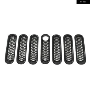 フロント グリル メッシュインサートキット ハニカムクリップイン グリル ガードメッシュ グリル ロックホール付き JEEP WRANGLER JK 2007-2017