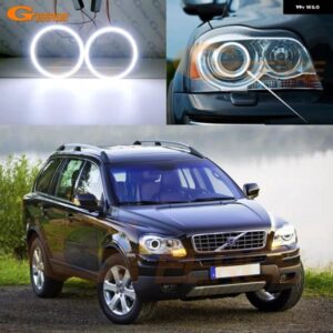 ボルボ XC90 I 2008 - 14 キセノン ヘッドライト 超高輝度 COB LED エンジェルアイキット ハローリング デイライト