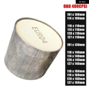 汎用 400 CPSIユーロ4三方触媒コンバーターセラミック基板110X110MM トヨタ プリウスに使用可能 - EURO　4　114X100mm