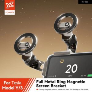 テスラ モデル3 Y ハイランド ジュニパー 2021-2025 マグネット式 ブラケット 車載携帯電話 車載 ディスプレイ スクリーン 360度回転可能