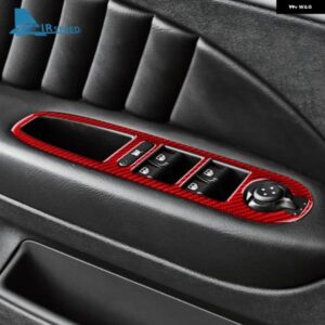 リアルソフトカーボン アルファロメオ 159 2005-2018 - 23 LHD RHD カーウィンドウ コントロール ボタン パネル ステッカー - Door　Handle　Black