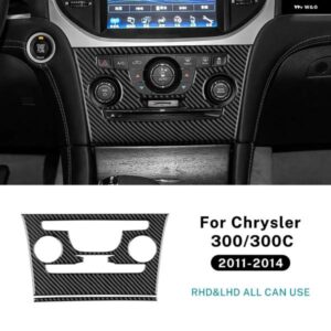 ソフトカーボン ステッカー LHD RHD 車用 セントラ ル エアコン ノブ パネル インテリア アクセサリー クライスラー 300 300C 2011 - 14