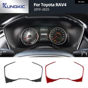 トヨタ RAV4 XA50 2019 - 24 2025 LHD RHD 車用スピード メーター フレーム トリム リアルソフトカーボン ステッカー