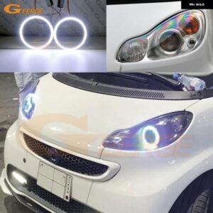 スマート フォーツー W451 2007 - 14 超高輝度 COB LED エンジェルアイキット ハローリング デイライト