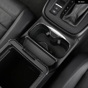 ホンダ CRV 2023 2024 2025 CR-V 第6世代ハイブリッド ABS カーボン 車用フロントローウォーターカップ ホルダー カバー トリム フレーム アクセサリー - Carbon　fiber
