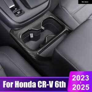 ホンダ CRV 2023 2024 2025 CR-V 第6世代ハイブリッド ABS カーボン 車用フロントローウォーターカップ ホルダー カバー トリム フレーム アクセサリー