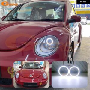フォルクスワーゲン VW ビートル 2006 - 10 超高輝度 COB LED エンジェルアイキット ハローリング デイライト