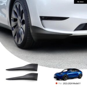 テスラ モデルY 2021-2024 フロント バンパー 防止ストリップ TPE フロントコーナーリッププロテクションカバー カー トリム アクセサリー