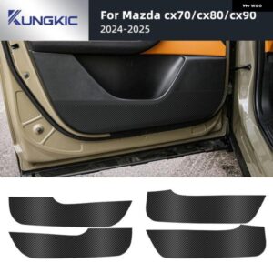ドアアンチキック ステッカー パッド インテリア トリム マットアクセサリースエード マツダ CX70 CX80 CX90 CX-70 CX-80 CX-90 2024 2025