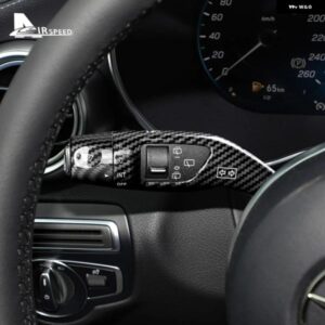 メルセデスベンツ C クラス W205 W206 2013-2022 E クラス W213 GLC 2016-2022 GLA 15-2019 カーボン スタイル カー ワイパー ギア シフト ロッド - Blcak