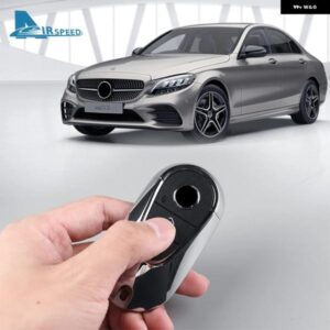車用リモートキーケースカバー ローズゴールド メルセデスベンツ 2022 2023 C S クラス W206 W223 S350 C260 C300 S400 S450 S500 キーシェル トリム - Matte　Silver