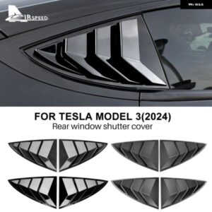 テスラ モデル3 2017-2023 2024 ハイランド ABS リアカーウィンドウシャッターカバー ルーバー サイドベント トリム トライアングル カスタム アクセサリー