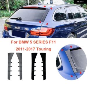 リアウィンドウサイドスポイラー リップウィング BMW 5シリーズ F11ツーリング 2011 - 2017 光沢ブラック テール トランク ウィンドウスポイラー ウィング