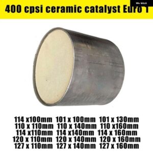 汎用 触媒コンバータ EURO 1 400 CPSI 高フロー 101/114/120/127*100MM スポーツ触媒 3ウェイ ラウンドセラミック基板