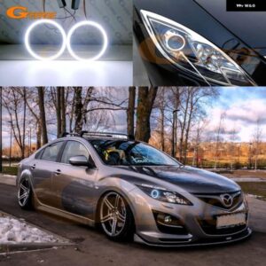 マツダ 6 マツダ 6 アテンザ GH MK2 2008 - 12 超高輝度 COB LED エンジェルアイキット ハローリング デイライト