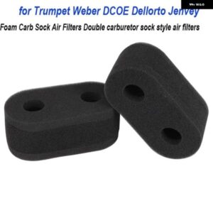 フォームキャブソックスエア フィルター ダブルトランペット ウェーバー DCOE デロルト ジェンベイ 2個