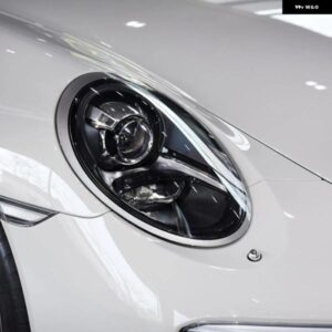 ポルシェ 911 991 2013-2015 - 18 車用 ヘッドライト カバー ヘッドランプ シェル ヘッドライト レンズ - Dark　gray　right